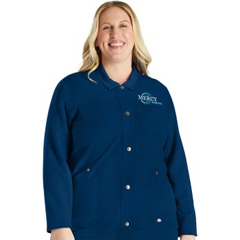 Dickies® Women's EDS NXT 3-Pocket Zip-Front Fleece Scrub Jacket - Embroidered Personalization Available from Positive Promotions