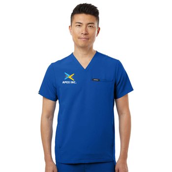 Jaanuu® Men's Platt 3-Pocket Scrub V-Neck Top - Embroidered Personalization Available from Positive Promotions