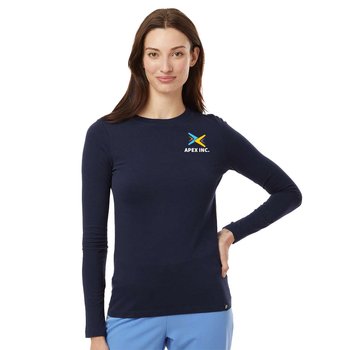 Jaanuu® Women's RegenX Cotton Underscrub Long-Sleeved T-Shirt - Embroidered Personalization Available from Positive Promotions