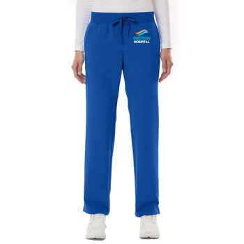 Jaanuu® Women's Xenos Essential Knit 5-Pocket Waist Scrub Pants - Embroidered Personalization Available from Positive Promotions