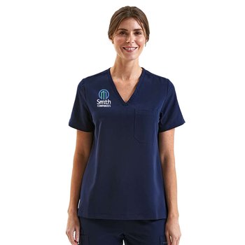 Onna® Women's Limitless V-Neck Stretch Scrub Top - Embroidered Personalization Available from Positive Promotions