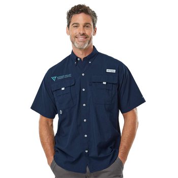 Columbia® Men's PFG Bahama II Short-Sleeved Fishing Shirt - Embroidered Personalization Available from Positive Promotions