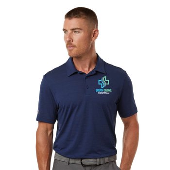 adidas® Men's Textured Stripe Polo - Embroidered Personalization Available from Positive Promotions