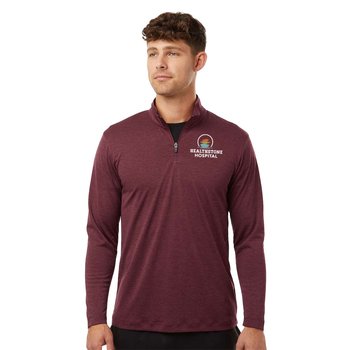 AllPro® Unisex Performance Mélange Quarter-Zip Pullover - Embroidered Personalization Available from Positive Promotions