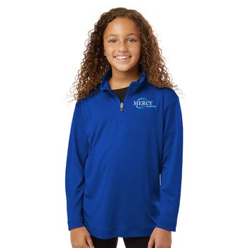 AllPro® Youth Lock Performance Quarter-Zip Pullover - Embroidered Personalization Available from Positive Promotions