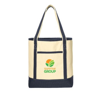 Port Authority® Large Cotton Canvas Tote Bag - Embroidered Personalization Available from Positive Promotions