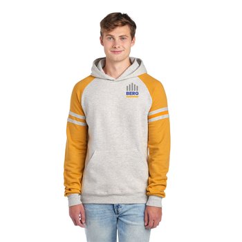 Jerzees® Unisex NuBlend® Varsity Colorblock Hooded Sweatshirt - Embroidered Personalization Available from Positive Promotions