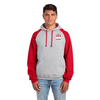 Jerzees® Unisex NuBlend® Colorblock Raglan Hoodie Sweatshirt - Embroidered Personalization Available from Positive Promotions