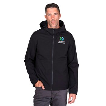 Fossa Apparel® Men's Ascend Soft-Shell Hooded Jacket - Embroidered Personalization Available from Positive Promotions