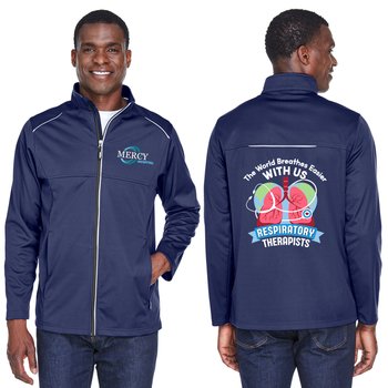 Respiratory Therapy Core 365 Men's Techno Lite Three-Layer Knit Tech-Shell Jacket - Embroidered Personalization Available from Positive Promotions