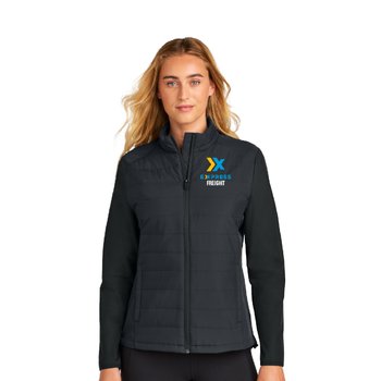 Sport-Tek® Women's Technical Hybrid Full-Zip Lightweight Puffer Jacket - Embroidered Personalization Available from Positive Promotions
