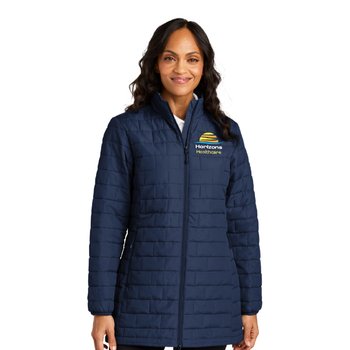 Port Authority® Women's C-FREE® Brick Quilted Puffer Jacket - Embroidered Personalization Available from Positive Promotions
