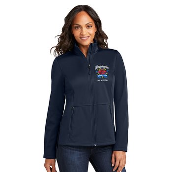 Healthcare Team Pride Port Authority® Women's FlexShell Stretch Soft-Shell Jacket - Embroidered Personalization Available from Positive Promotions