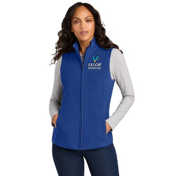 Port Authority® Women's C-FREE® Fleece Vest - Embroidered Personalization Available from Positive Promotions