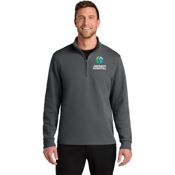 Port Authority® Men's Wearever Signature Double Piqué Quarter-Zip Pullover - Embroidered Personalization Available from Positive Promotions