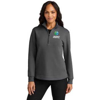 Port Authority® Women's Wearever Signature Double Piqué Quarter-Zip Pullover - Embroidered Personalization Available from Positive Promotions