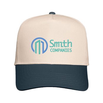 Valucap Five-Panel Twill Cap - Embroidered Personalization Available from Positive Promotions