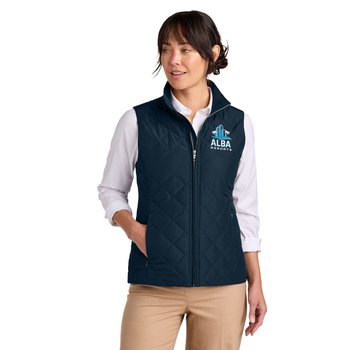 Brooks Brothers® Women's Diamond-Quilted Lightweight Puffer Vest - Embroidered Personalization Available from Positive Promotions