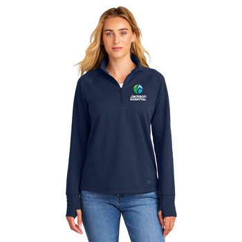 New Era® Women's Stand Out Quarter-Zip Pullover - Embroidered Personalization Available from Positive Promotions