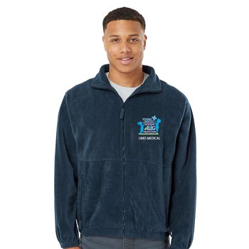 Child Abuse Prevention Burnside® Men's Polar Fleece Full-Zip Jacket - Embroidered Personalization Available from Positive Promotions