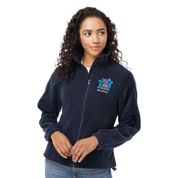 Child Abuse Prevention Burnside® Women's Polar Fleece Full-Zip Jacket - Embroidered Personalization Available from Positive Promotions
