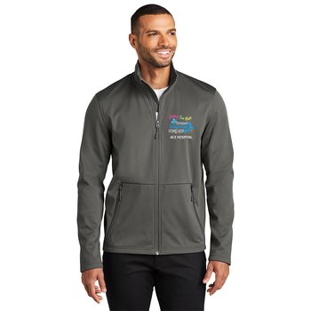 Child Abuse Prevention Port Authority® Men's FlexShell Stretch Soft-Shell Jacket - Embroidered Personalization Available from Positive Promotions