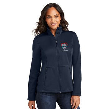 Nurses Port Authority® Women's FlexShell Stretch Soft-Shell Jacket - Embroidered Personalization Available from Positive Promotions