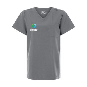 Hanes® Women's Essentials V-Neck 1-Pocket Scrub Top - Embroidered Personalization Available from Positive Promotions