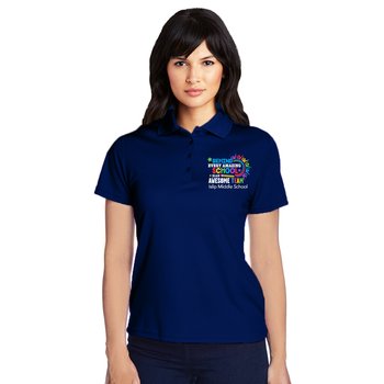 Teacher Appreciation Core 365® Women's Piqué Performance Polo - Embroidered Personalization Available from Positive Promotions