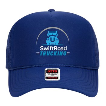 OTTO CAP® 5-Panel High-Crown Mesh-Back Trucker Hat - Embroidered Personalization Available from Positive Promotions