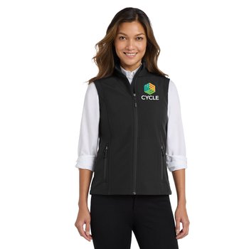 Port Authority® Women's Core Soft-Shell Vest - Heat-Transfer Personalization Available from Positive Promotions