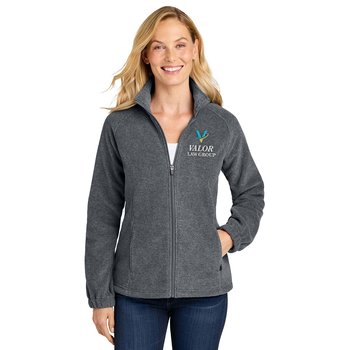 Port Authority® Women's Plush Fleece Full-Zip Jacket - Embroidered Personalization Available from Positive Promotions