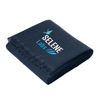 Port Authority® Waffle Throw Blanket - Embroidered Personalization Available from Positive Promotions