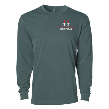 Independent Trading® Unisex Pigment Dye Premium Long-Sleeved T-Shirt - Embroidered Personalization Available from Positive Promotions