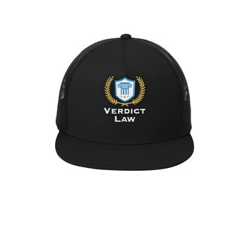 Sport-Tek® YP Classics® 5-Panel Classic Trucker Mesh Back Structured Cap - Embroidered Personalization Available from Positive Promotions