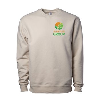 Independent Trading® Unisex Lux Heavyweight Modal Crewneck Sweatshirt - Embroidered Personalization Available from Positive Promotions