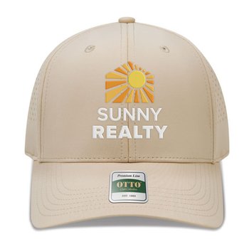 OTTO CAP® Comfy Fit® Club Collection 6-Panel Pro Style Perforated Cap - Embroidered Personalization Available from Positive Promotions