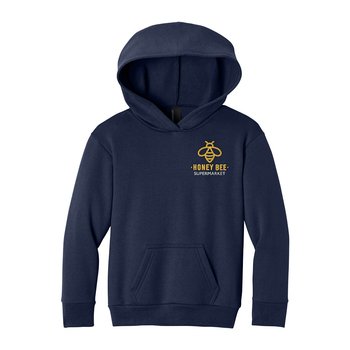 Port & Co. Youth Easy Fleece Pullover Hooded Sweatshirt - Embroidered Personalization Available from Positive Promotions
