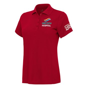 Antigua Apparel® America250 Women's Legacy Pique Performance Polo - Embroidered Personalization Available from Positive Promotions