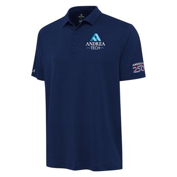 Antigua Apparel® America250 Men's Reprocess Eco-Friendly Performance Polo - Embroidered Personalization Available from Positive Promotions