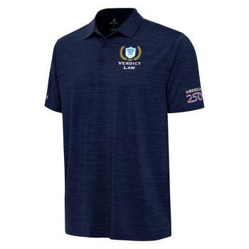 Antigua Apparel® America250 Men's Layout Heathered Performance Polo - Embroidered Personalization Available from Positive Promotions