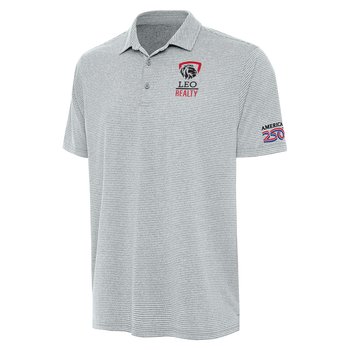 Antigua Apparel® America250 Men's Scheme Heathered Stripe Performance Polo - Embroidered Personalization Available from Positive Promotions