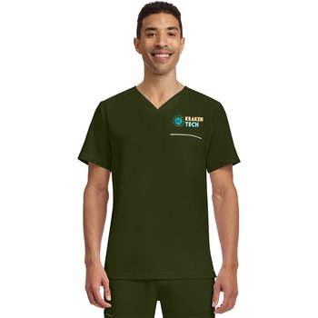 Healing Hands® Men's Spencer Scrub Top - Embroidered Personalization Available from Positive Promotions