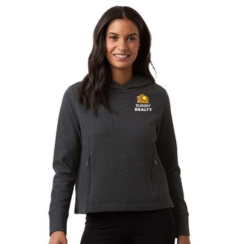 North End ® Women's Spirit Textured Hooded Pullover from Positive Promotions