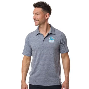 Team 365 ® Men's Relay Heathered Stripe Polo from Positive Promotions