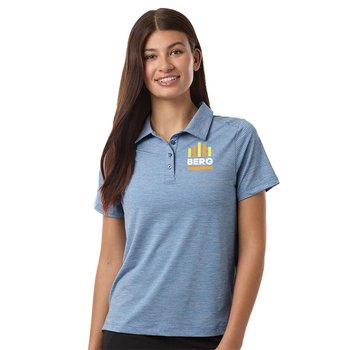 Team 365 ® Women's Relay Heathered Stripe Polo from Positive Promotions