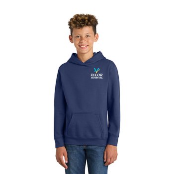 Port & Co. Youth Fan Favorite Fleece Pullover Hooded Sweatshirt - Embroidered Personalization Available from Positive Promotions