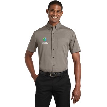 Port Authority ® Men's Short Sleeve Twill Shirt - Embroidered Personalization Available from Positive Promotions