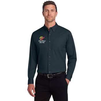Port Authority ® Men's Long Sleeve Twill Shirt - Embroidered Personalization Available from Positive Promotions