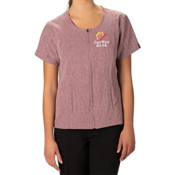 Edwards® Melange Women's Zip Front Tunic - Embroidered Personalization Available from Positive Promotions